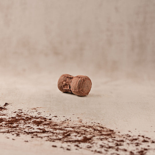 Champagne kronken aus zartbitter schokolade