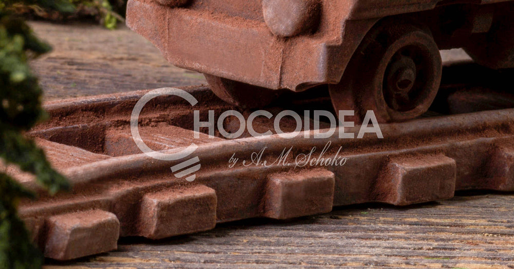 Eisenbahnschiene aus Schokolade – originelle Geschenkidee