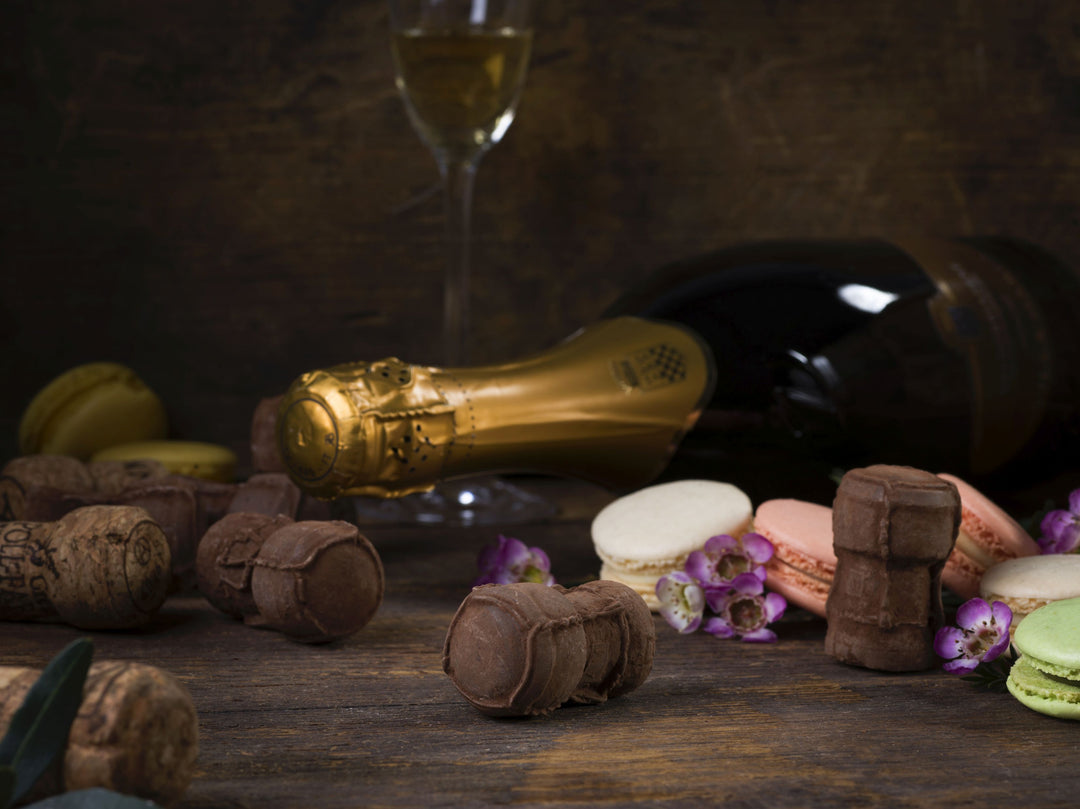 Champagnerkorken aus Schokolade