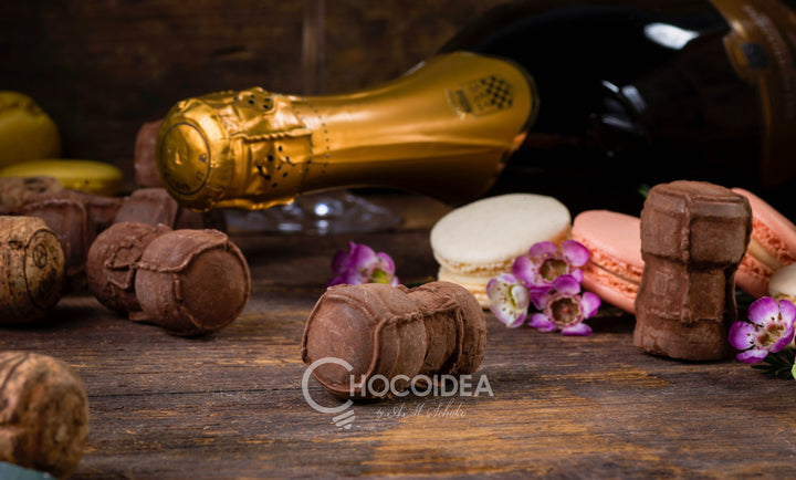Champagnerkorken aus Schokolade