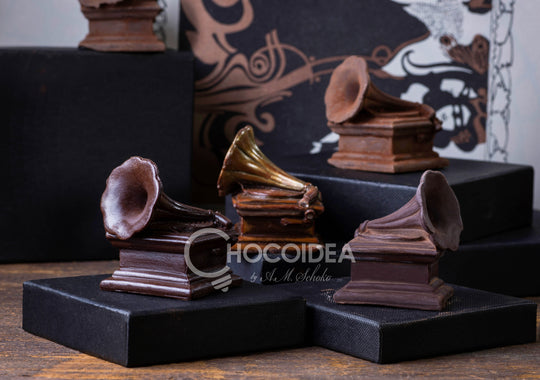 Grammophon aus Schokolade – originelle Geschenkidee