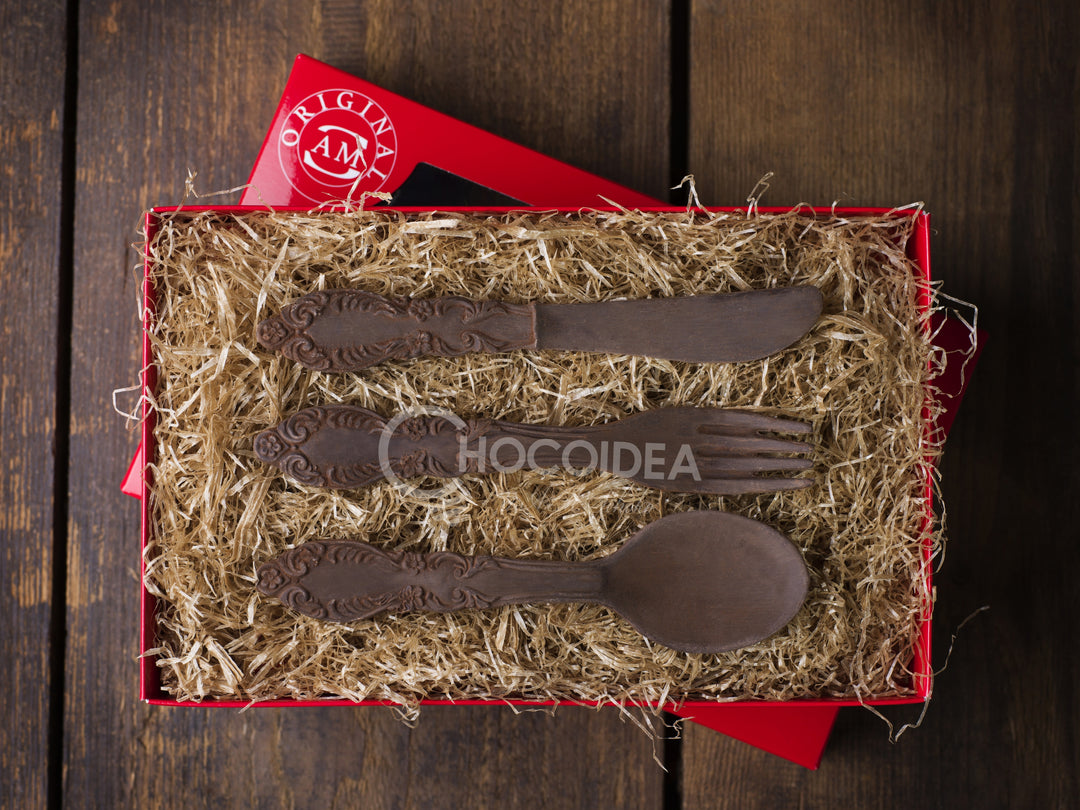 Messer, Gabel & Löffel aus Schokolade – Geschenk für gemeinsame Momente