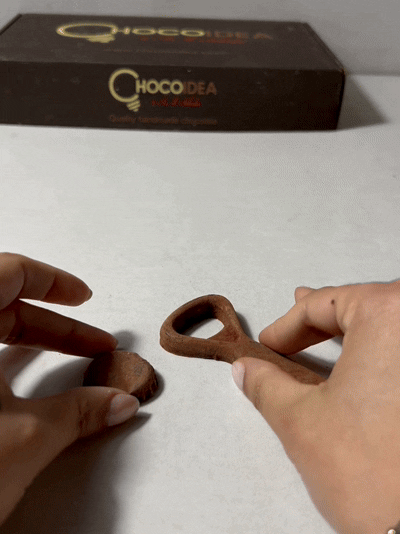 tapas de botellas de chocolate