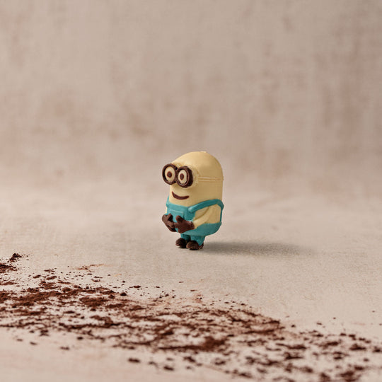 Minion aus Weiße un Zartbitter Schokolade