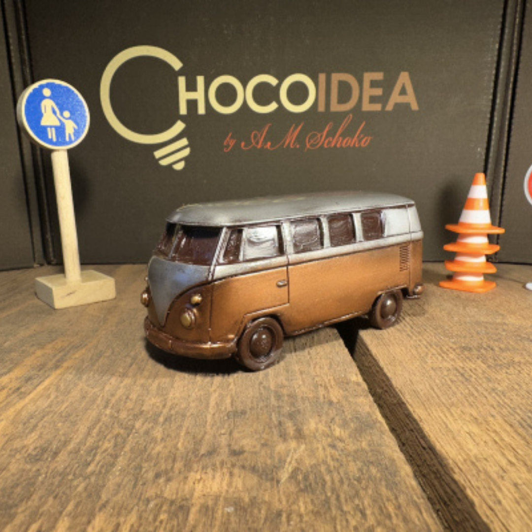VW Bus T1 aus Schokolade – originelle Geschenkidee