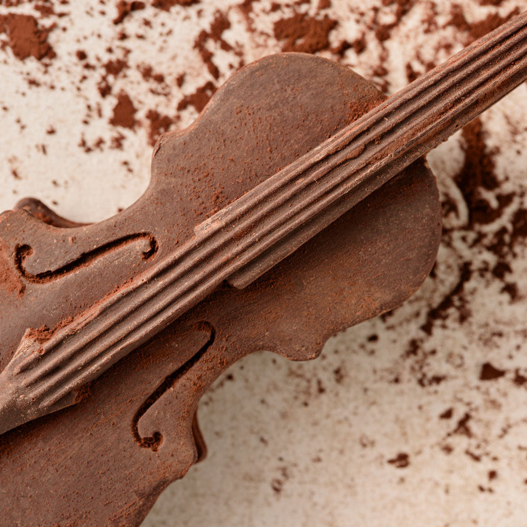 Violine-aus.zartbitter-schokolade-detail