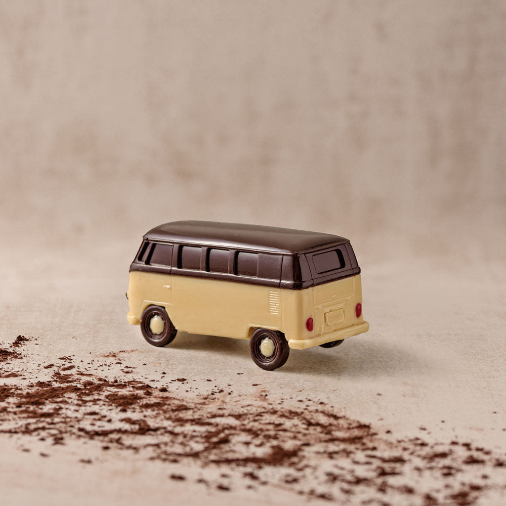 Wagen T1 VW aus Zartbitter und Weiße Schokolade