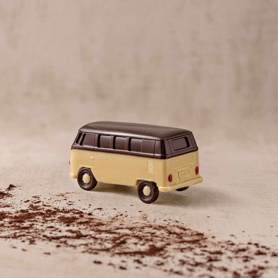 Wagen T1 VW aus Zartbitter und Weiße Schokolade