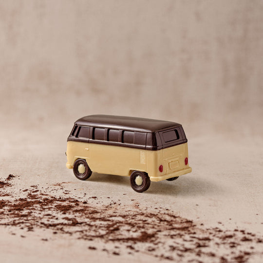 Wagen T1 VW aus Zartbitter und Weiße Schokolade